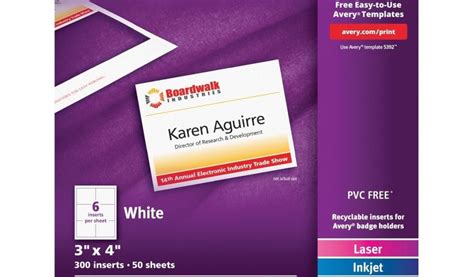 4x3 Name Badge Template