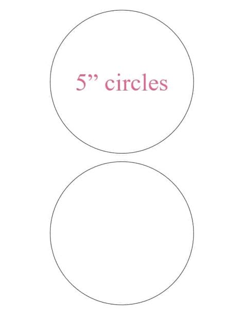 5 Inch Circle Template