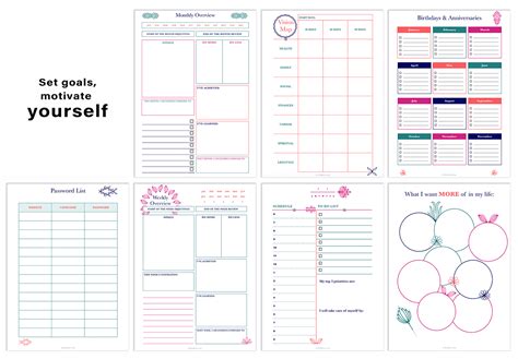 5 X8 Life Planner Printables For Single Women