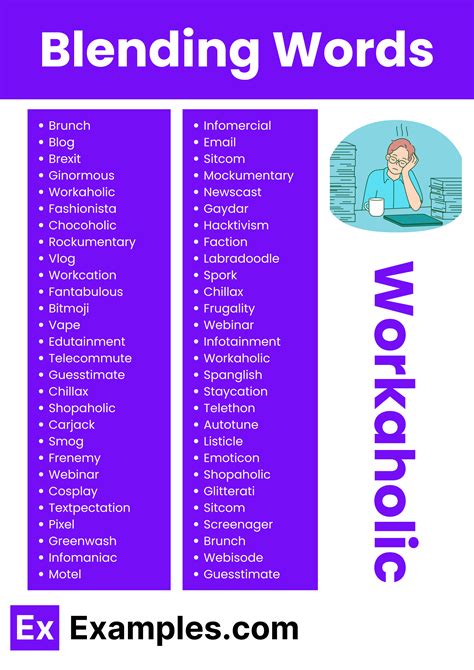 5 example of blending words