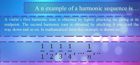 5 examples of harmonic sequence