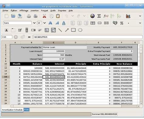 5 examples of spreadsheet software