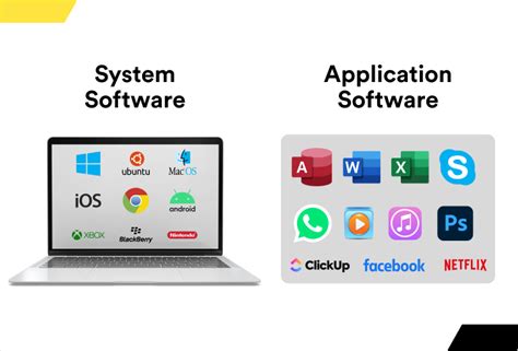 5 examples of system software and application software