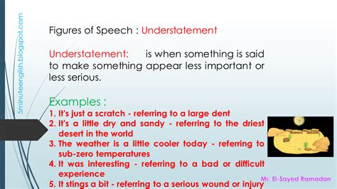 5 examples of understatement figure of speech in english