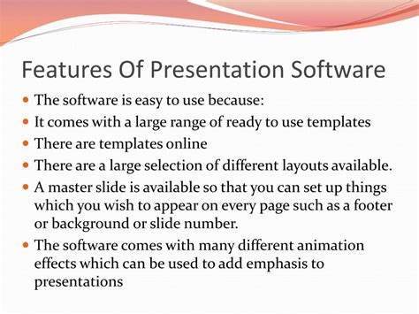 5 features of presentation software