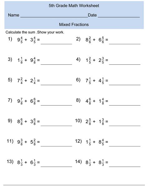5 math problems