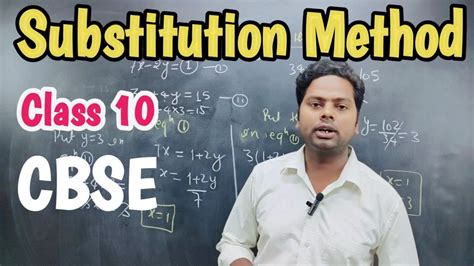 5 questions of substitution method class 10