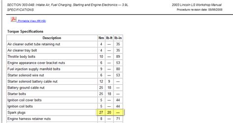 5.3 ls engine spark plug torque spec