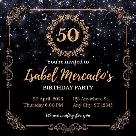 50 Birthday Invitation Templates