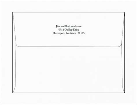 5x7 Envelope Template Word