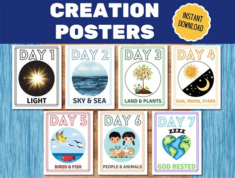 7 Days Of Creation Printable