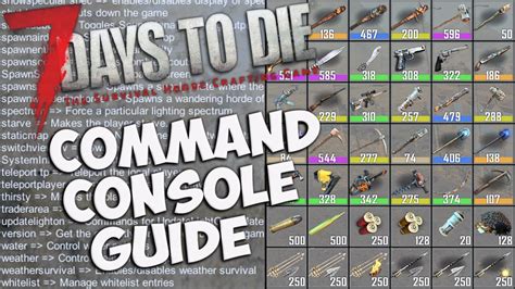 7 days to die cheat commands pc