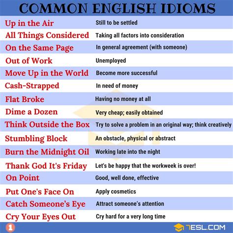 7 types of idioms with examples