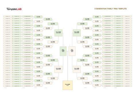 8 Generation Family Tree Template Excel Free