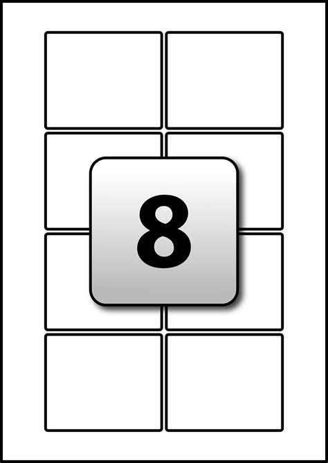 8 Labels Per Sheet Template