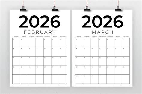 8.5 X 11 Printable Calendar