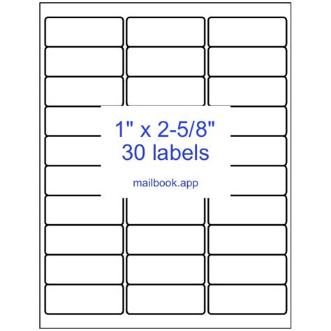 8160 Label Template