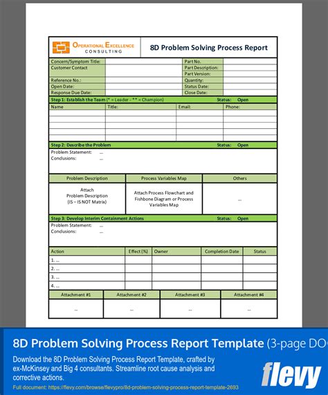 8d Problem Solving Template Free