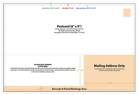 9x6 Postcard Template Usps