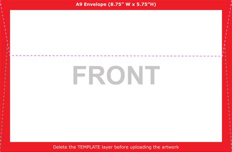 A9 Envelope Template