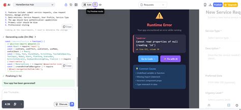 AI Builder Error
