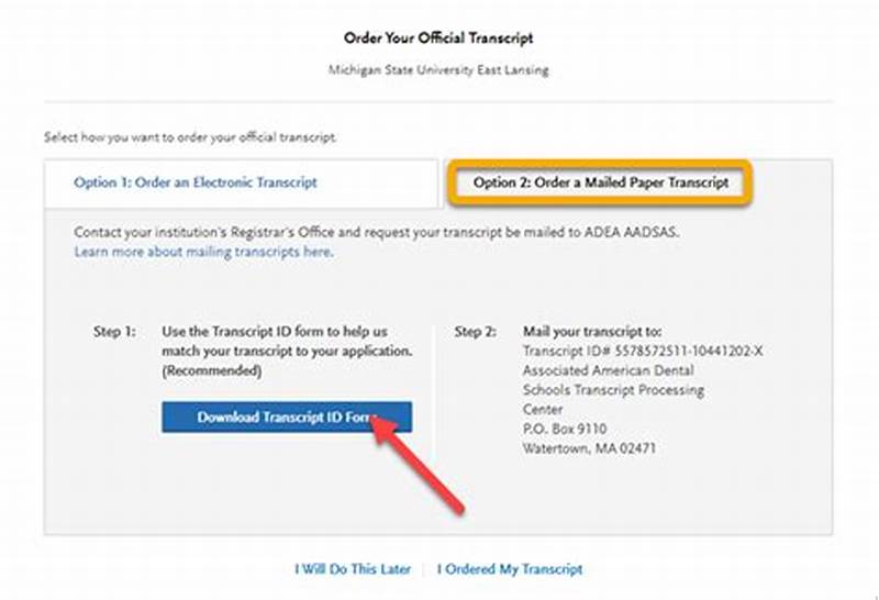 Aacomas Transcript Id Form