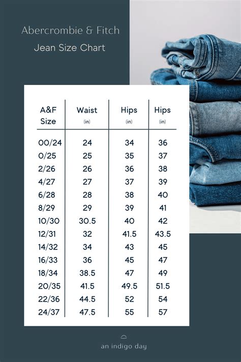 Abercrombie Jean Size Chart