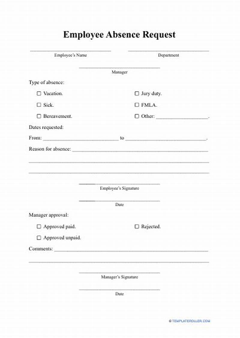 Absence Request Form
