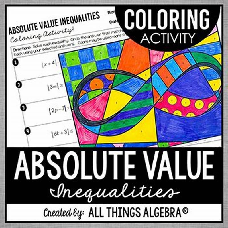 Absolute Value Inequalities Worksheet Coloring Activity Answer Key