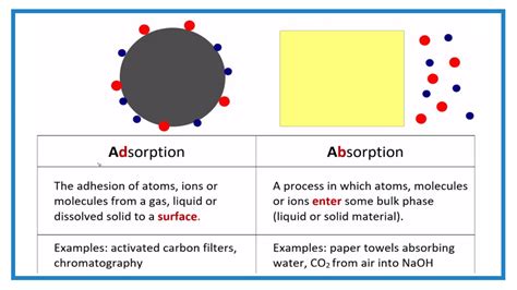 Absorption vs Adsorption diagram