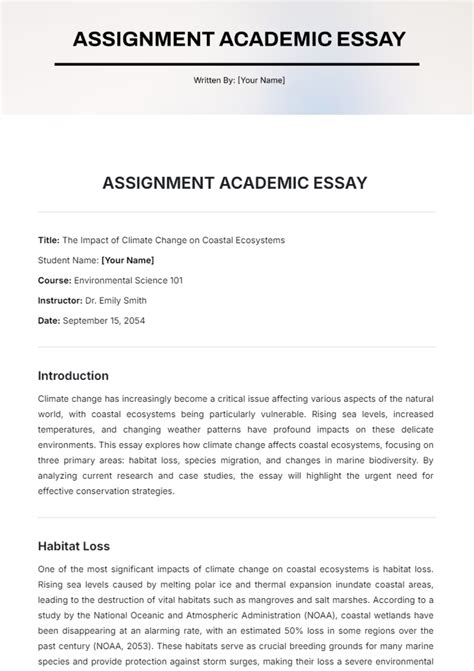 Academic Essay Template