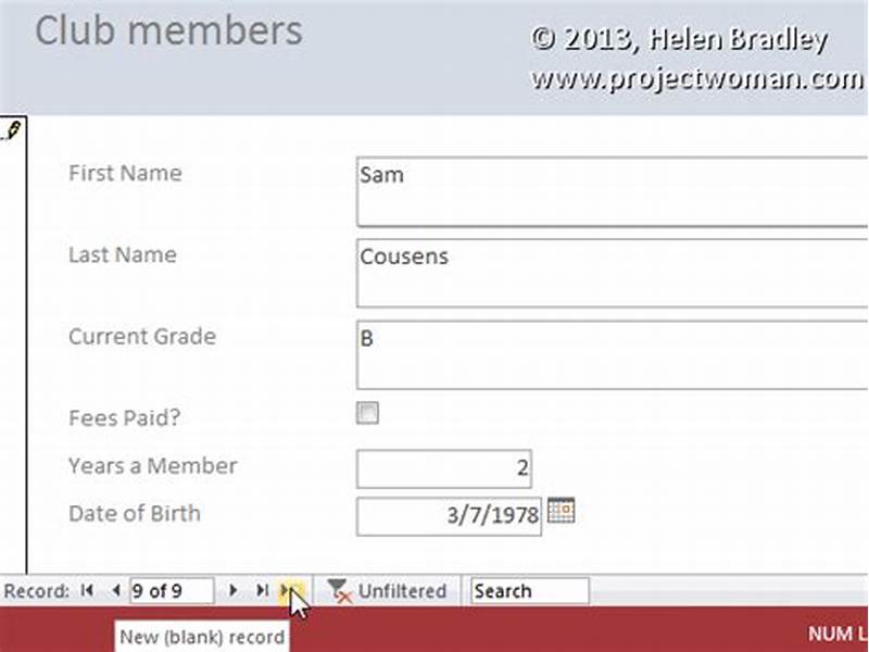 Access Create Form To Enter Data