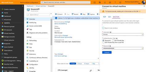 Access Virtual Machines in Azure Portal