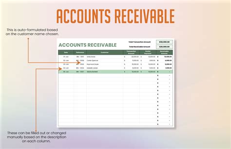 Accounts Receivable Template Xls