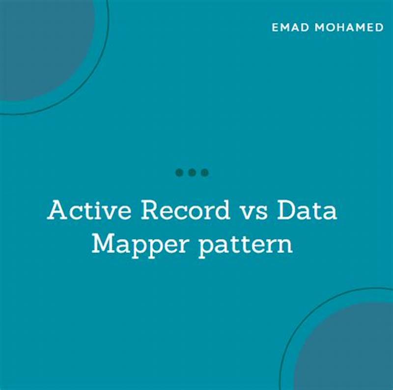Active Record Pattern Vs Data Mapper Pattern