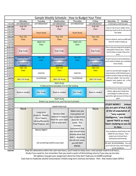 Schedule Example