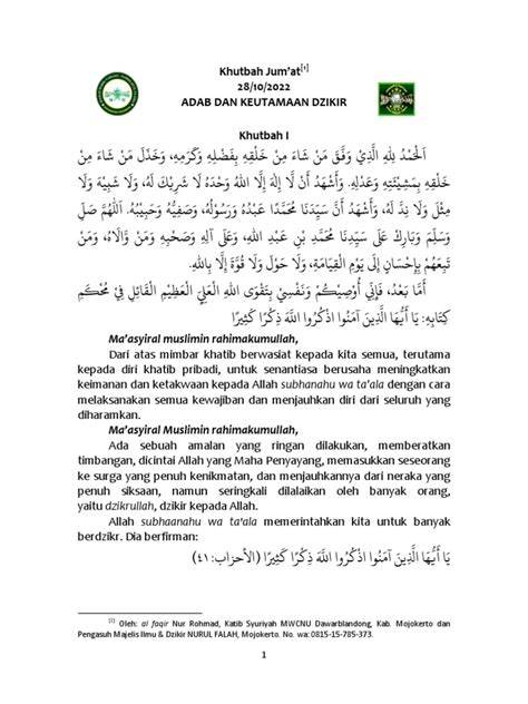 Adab Dzikir Lisan
