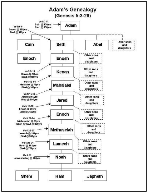 Adam To Jesus Genealogy Chart