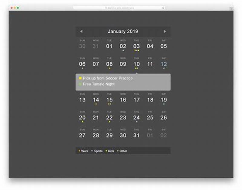 Add Calendar To Website Html Code