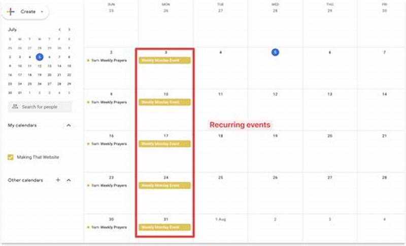 Add Recurring Events To Google Calendar