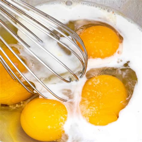 adding eggs and juices