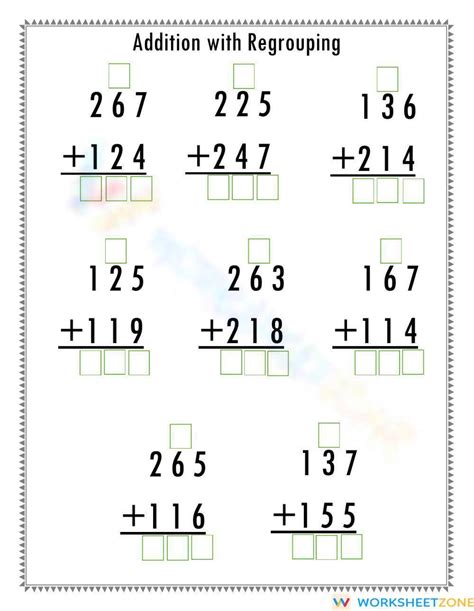 Addition With Regrouping Games Printable