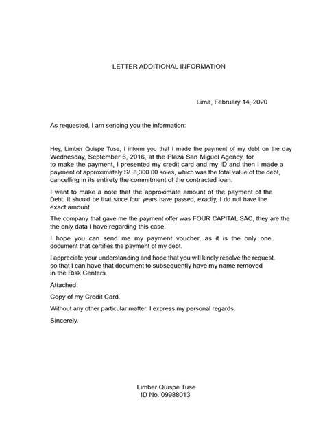Additional information in depression letter