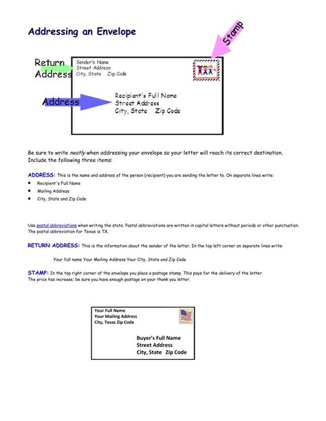 Address An Envelope Template