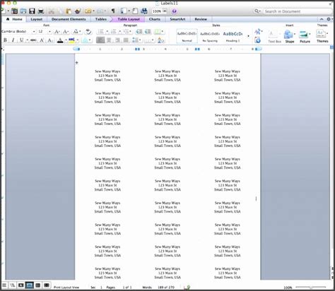 Address Label Template Excel