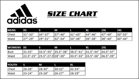 Adidas Sweat Pant Size Chart