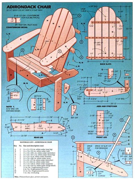 Adirondack Chair Plans With Templates