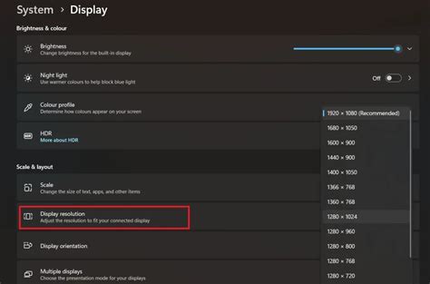 Adjust settings