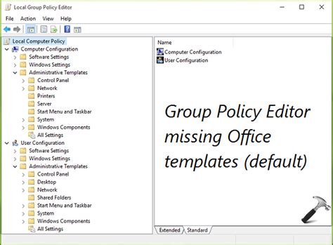 Administrative Templates in Group Policy Editor