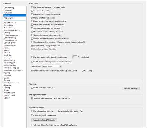 Adobe Reader Preferences